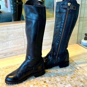 Tall Motorcycle boots in very soft leather, Size 8- Viloram